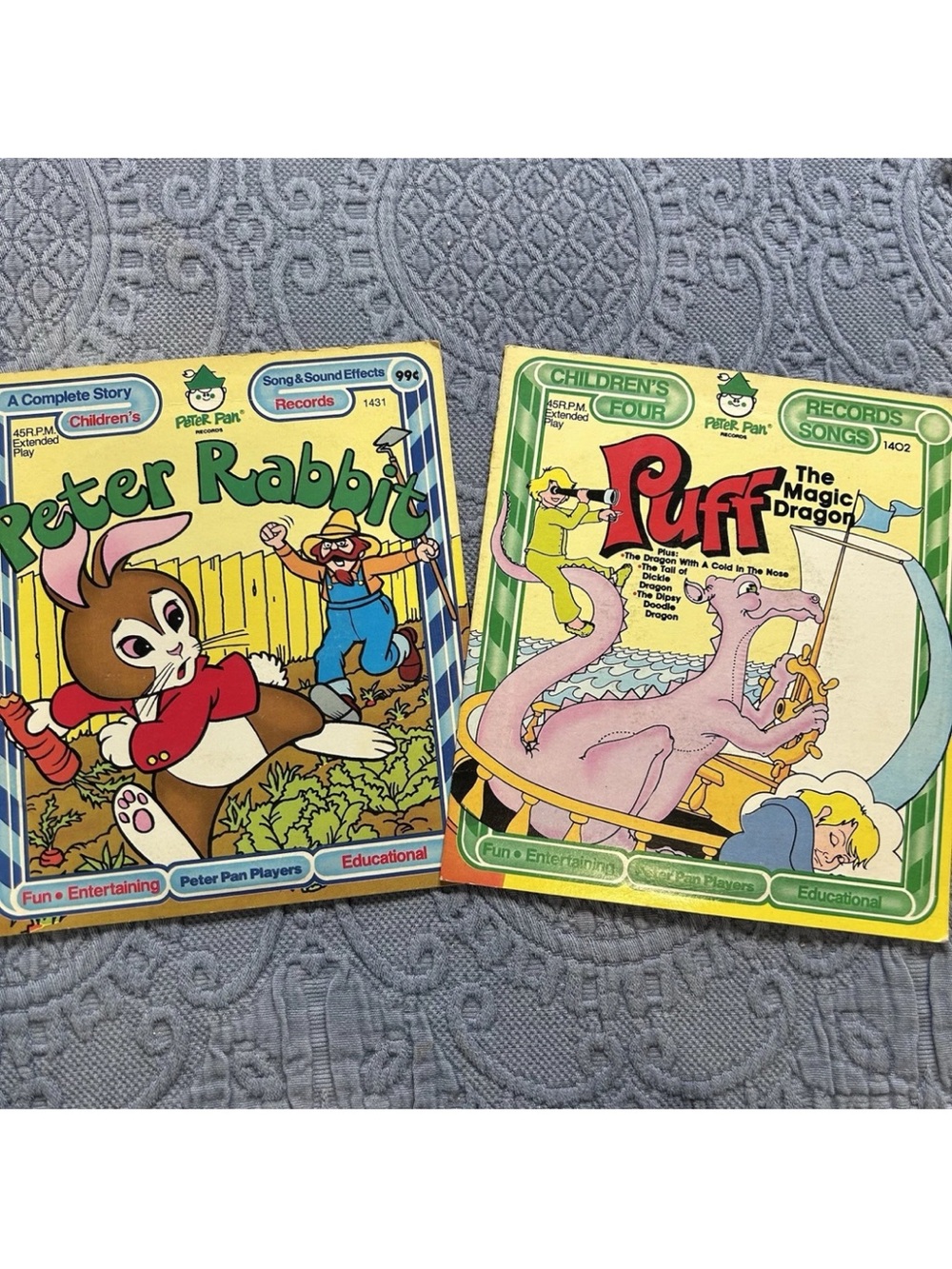 Puff The Magic Dragon 1402 - Peter Pan Records Vinyl 45’s  Peter Rabbit 1431